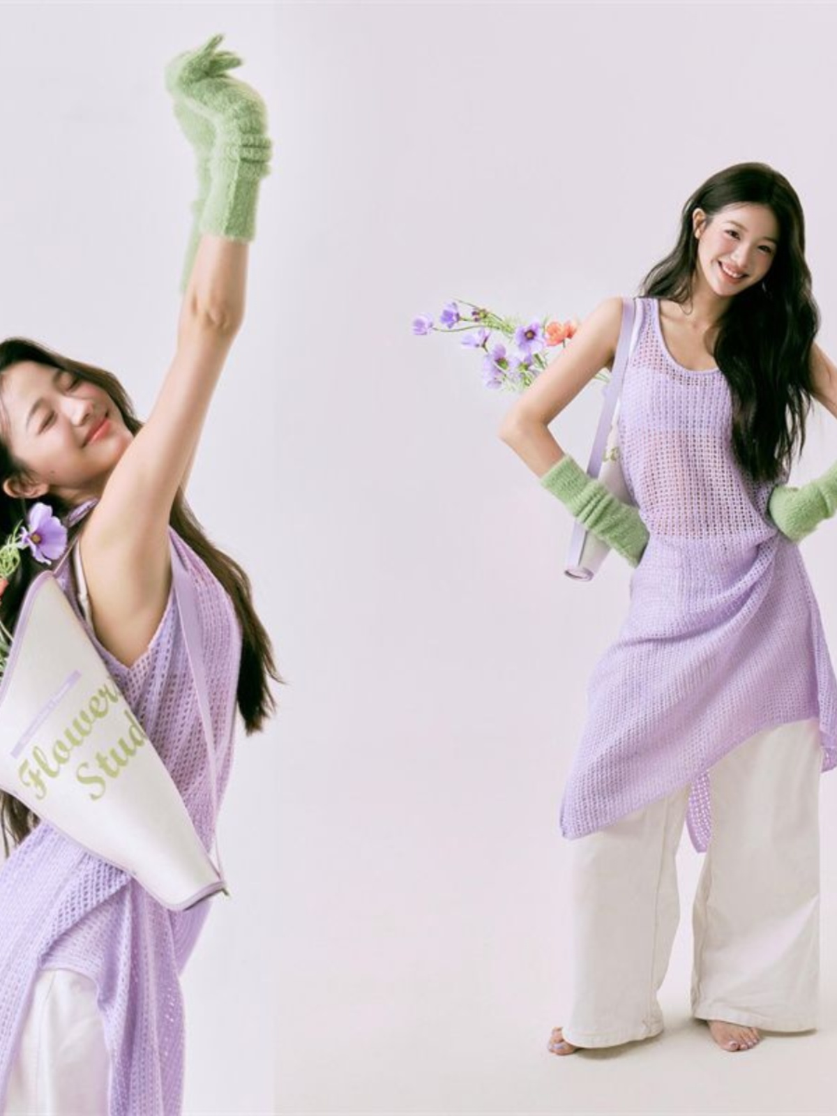 Ethnic Fashion Style - Romantic Spring Flower Print Photography Studio