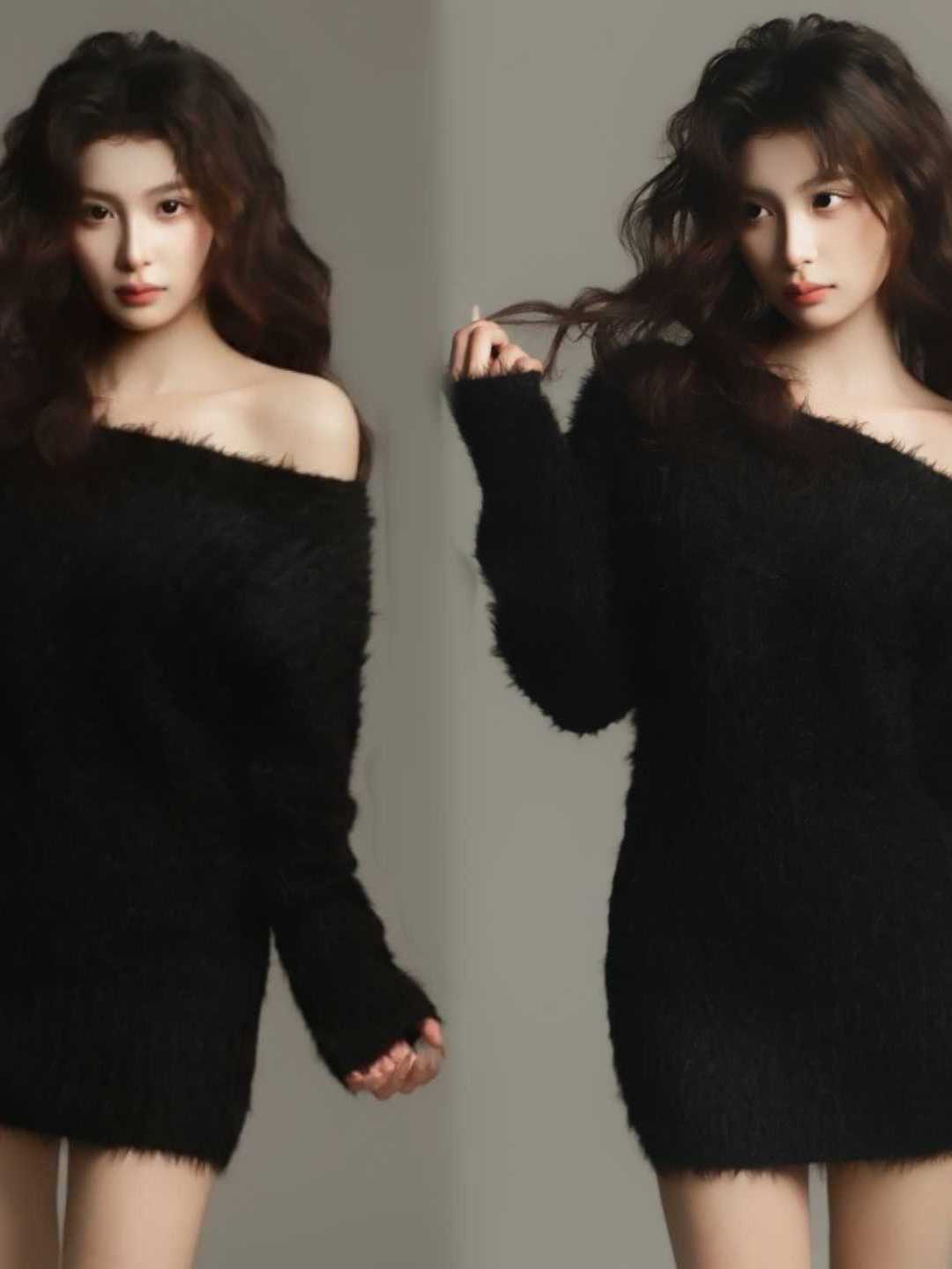 Ethnic Fashion Style - Black Portrait Photography Clothing One Shoulder