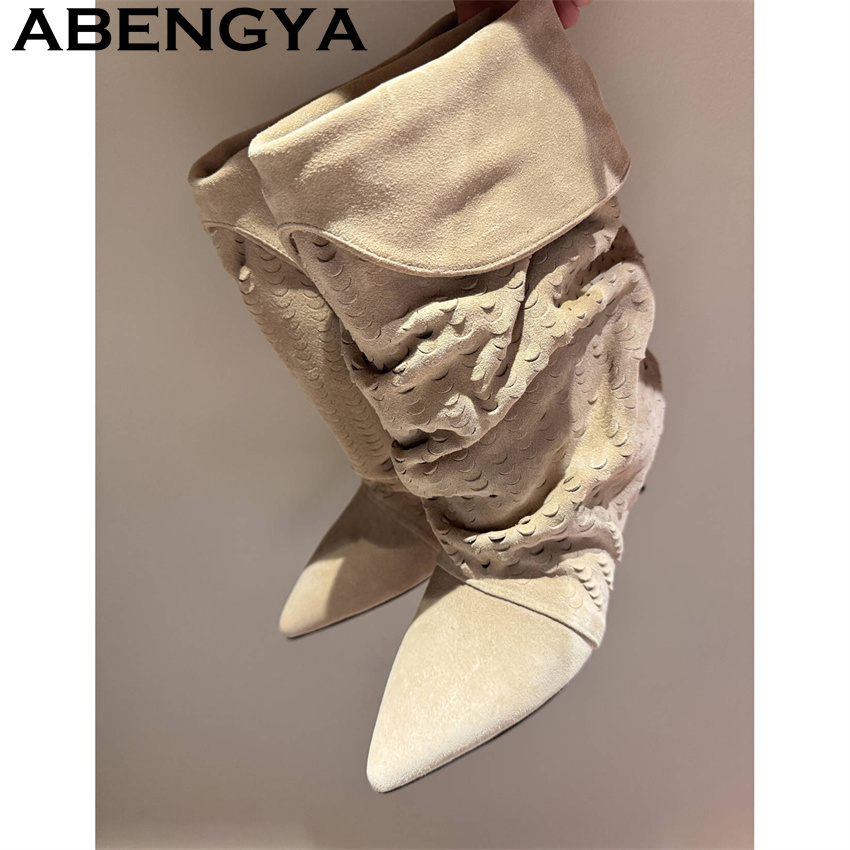 Women's Mid Calf Short Boots 2 - Ethnic Fashion For Women recension och pris
