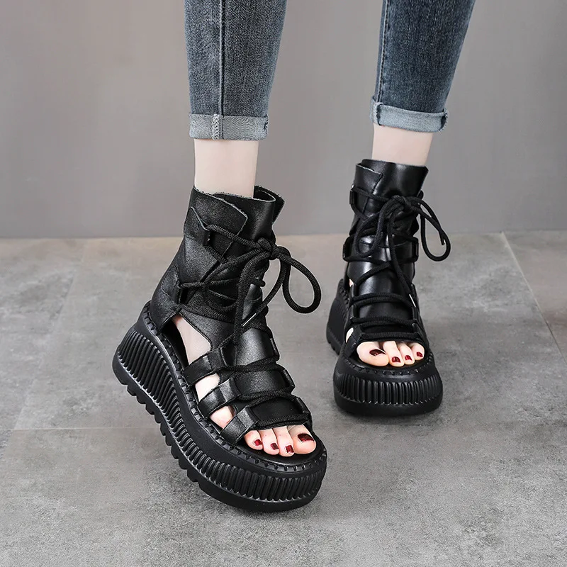 8CM Ethnic Cow Genuine Leather - Ethnic Fashion For Women recension och pris