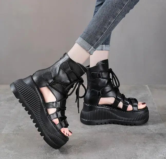8CM Ethnic Cow Genuine Leather - Ethnic Fashion For Women recension och pris