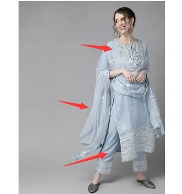 Traditional Indian Punjabi Emb - Salwar Kameez Set recension och pris