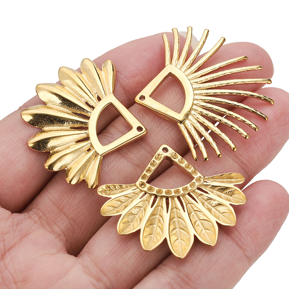 2pcs Stainless Steel Fan Shape - Ethnic Fashion Accessories recension och pris
