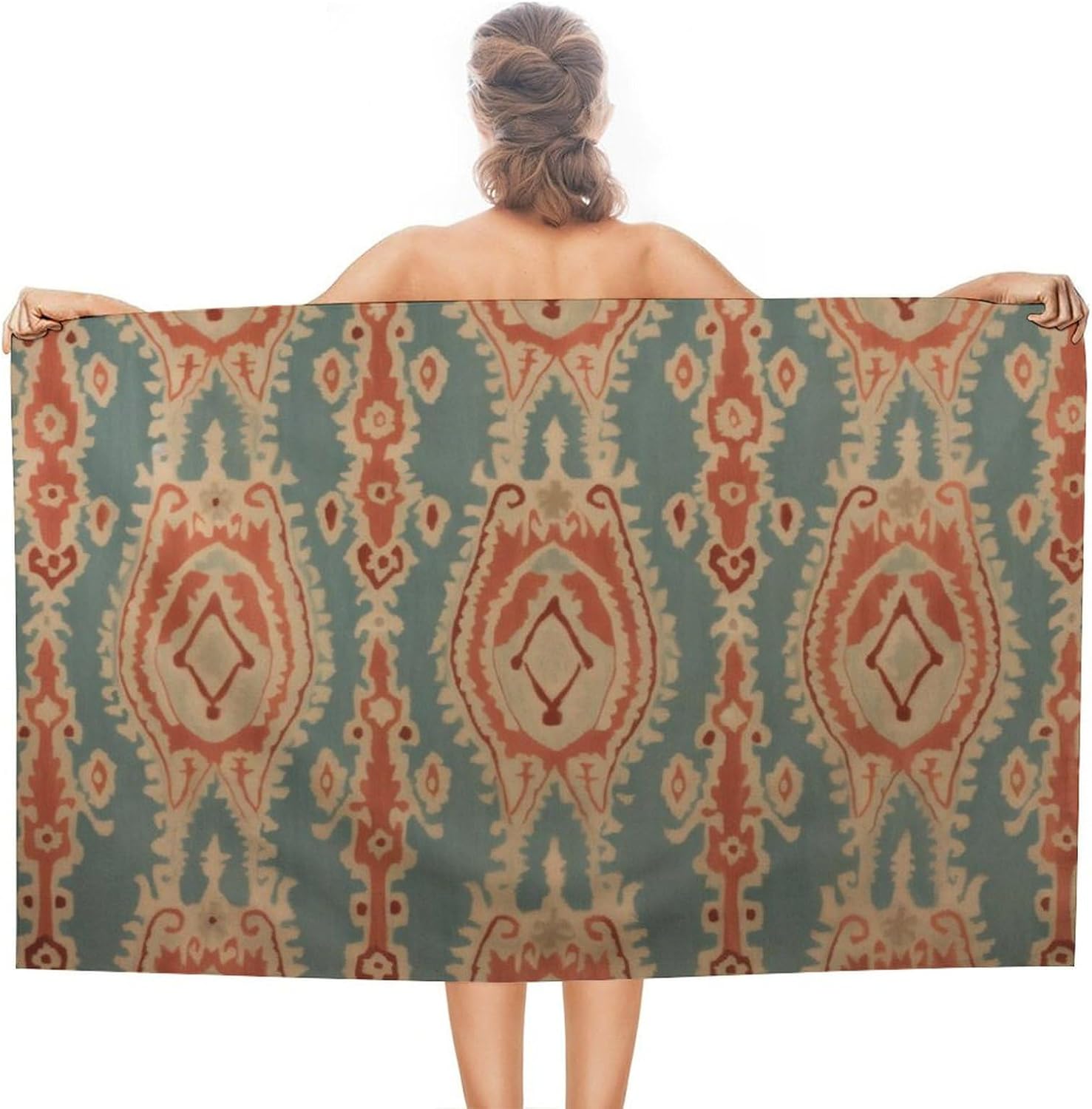 Fabric Pattern Beach Towels Ab - Ikat Woven Fabric recension och pris