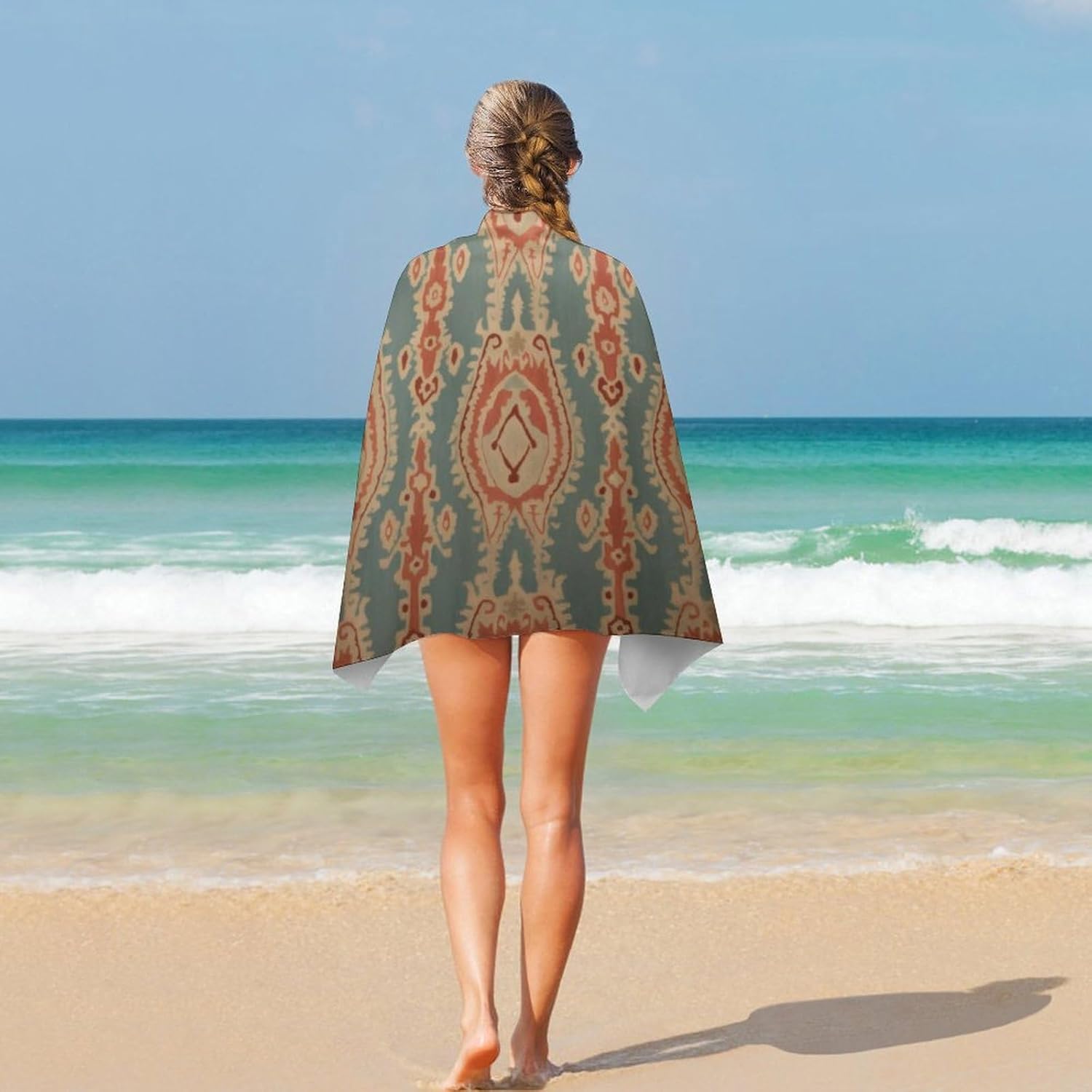 Fabric Pattern Beach Towels Ab - Ikat Woven Fabric recension och pris