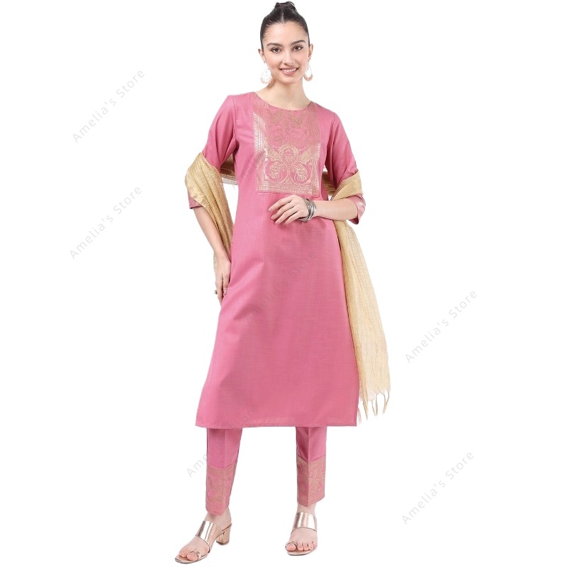 Indian/Pakistani Women's Pink  - Salwar Kameez Set recension och pris