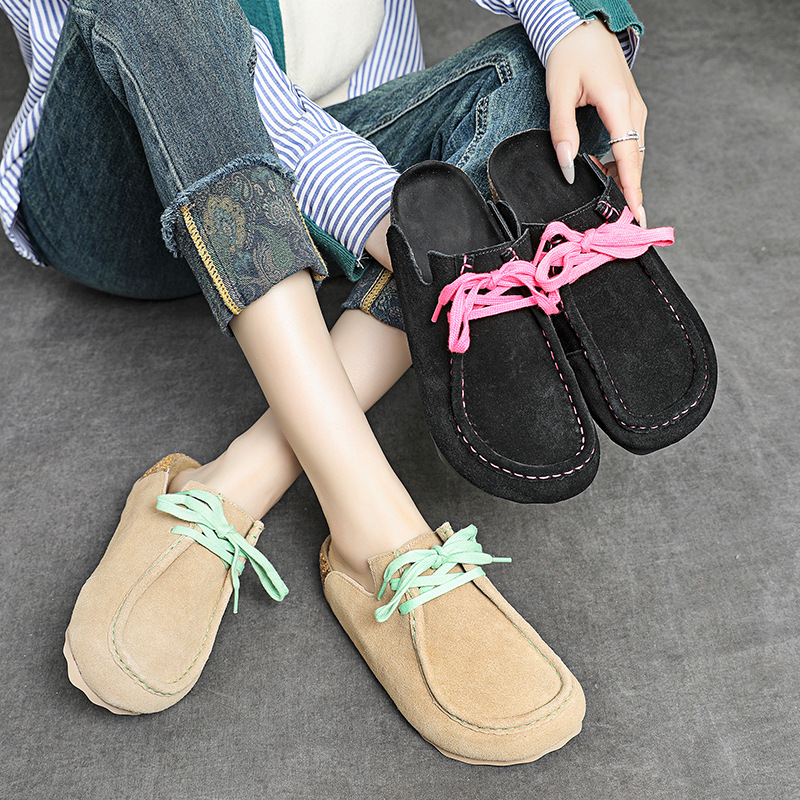 3cm Cow Suede Genuine Leather  - Ethnic Fashion For Women recension och pris