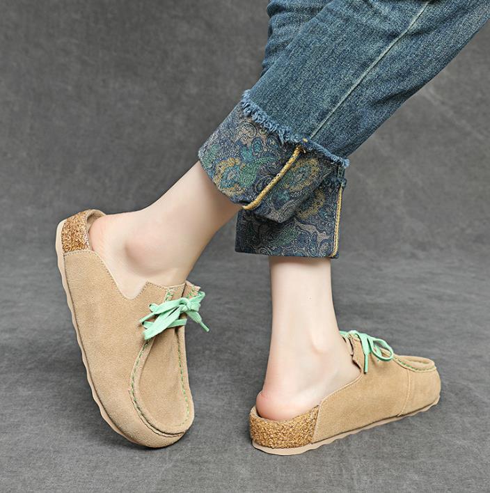 3cm Cow Suede Genuine Leather  - Ethnic Fashion For Women recension och pris