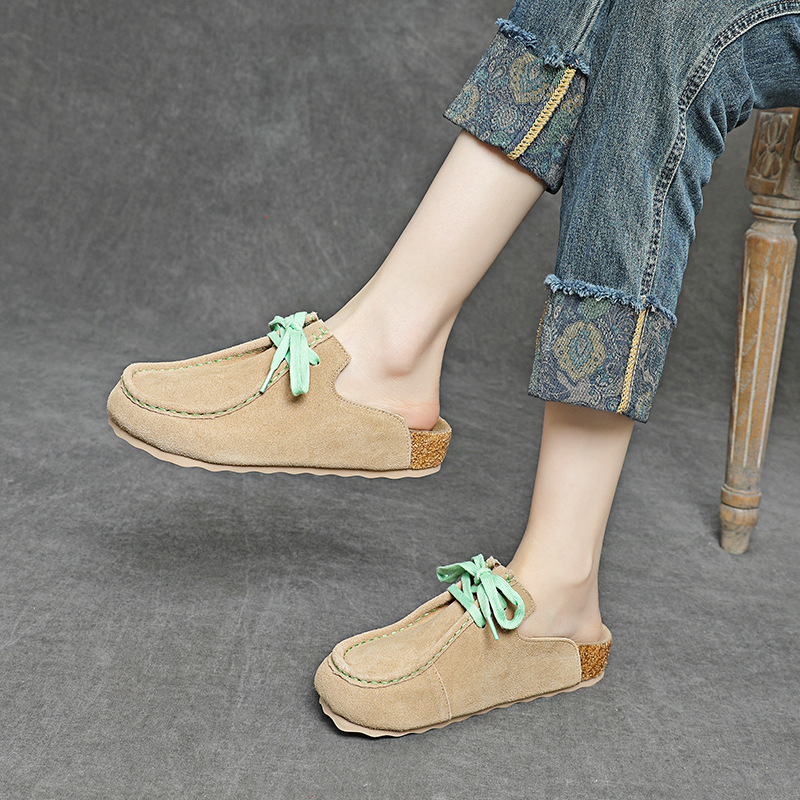 3cm Cow Suede Genuine Leather  - Ethnic Fashion For Women recension och pris