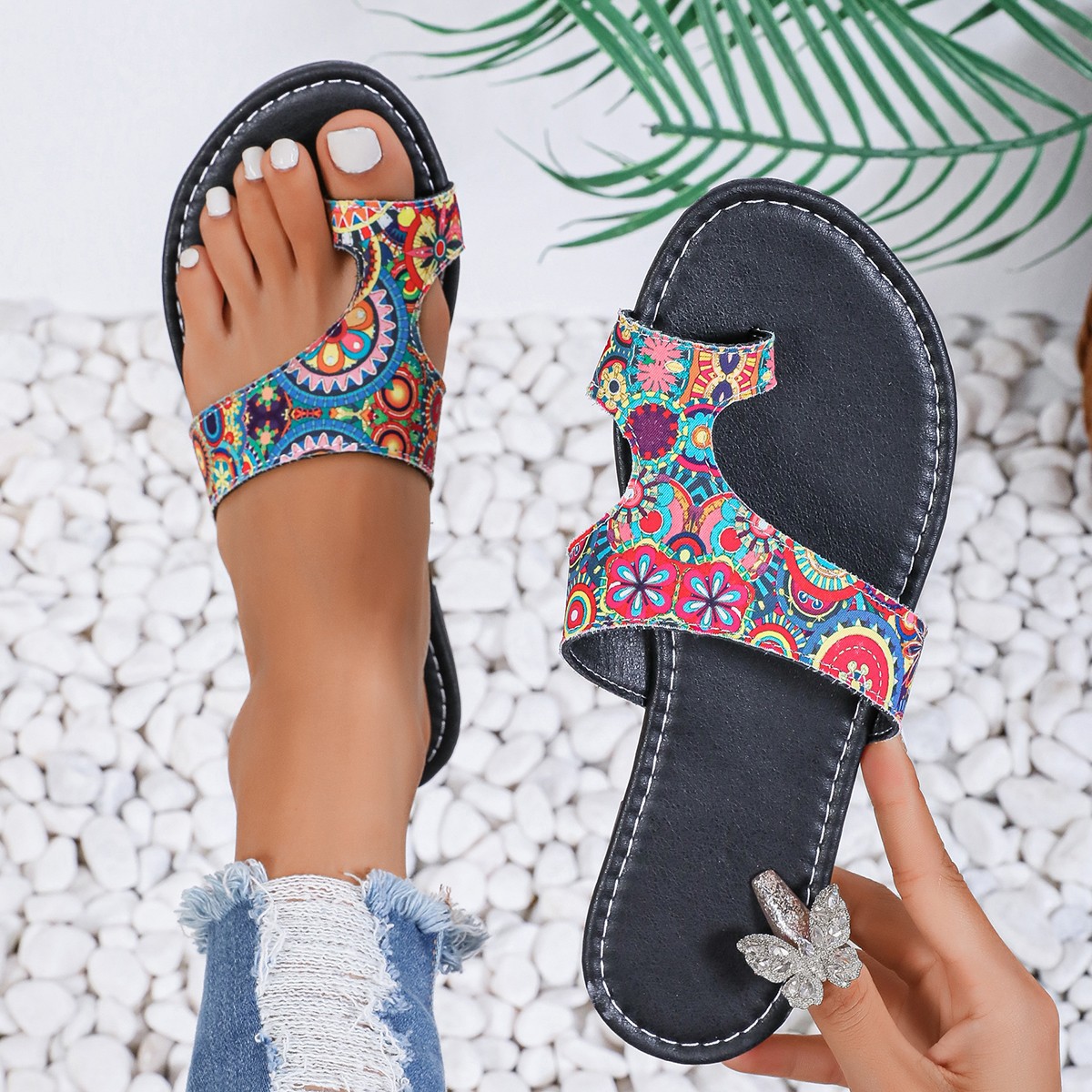 Wide Width Ethnic Flat Sandals - Women'S Ethnic Fashion Brands recension och pris
