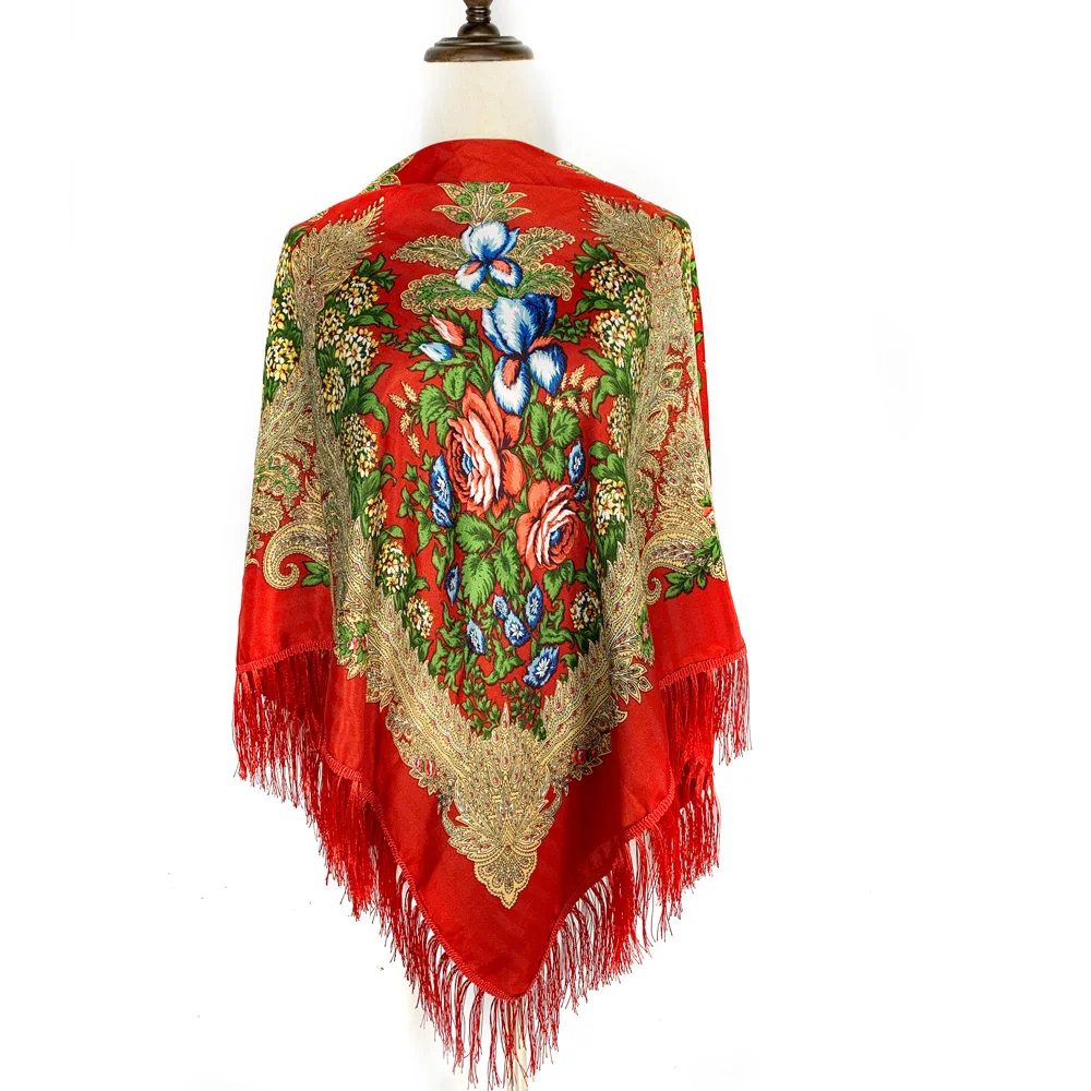 130*130cm Ethnic Style Russian - Winter Ethnic Fashion For Women recension och pris
